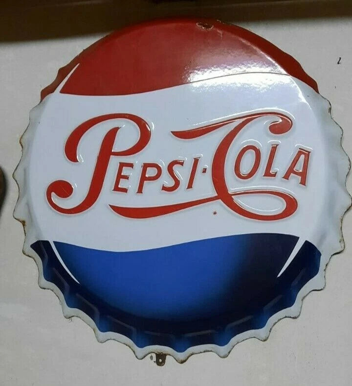 Plaque Émaillée PEPSI-COLA – Édition Circulaire 1940