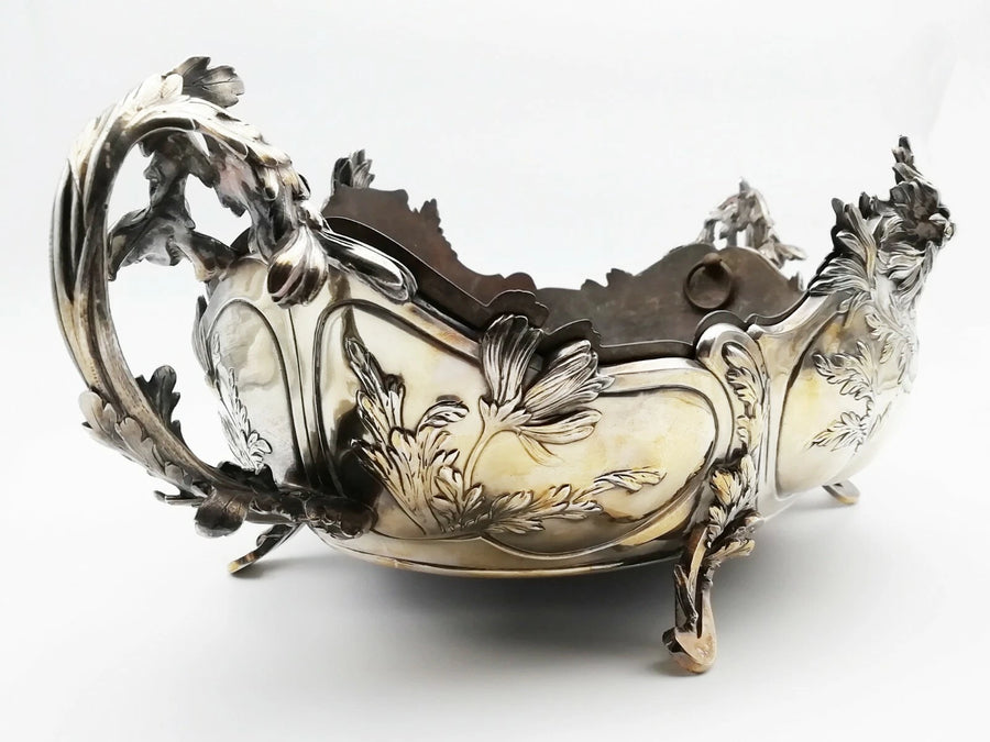 Grande Jardinière Centre de Table – Argent Massif