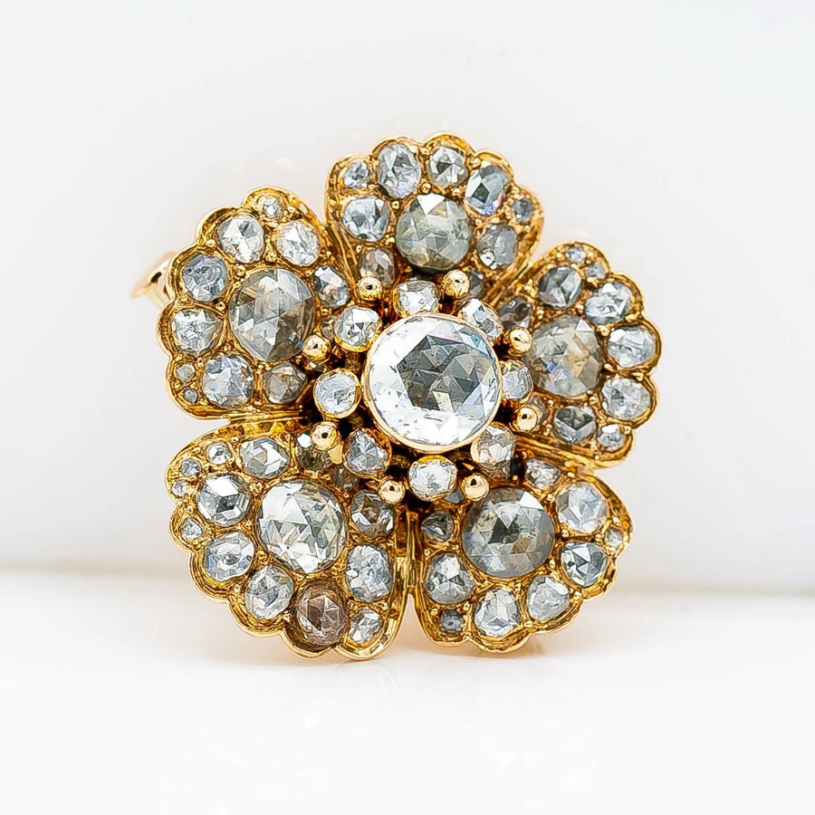 Broche "Constellation" – Or Rose 14K & Pavage Diamants