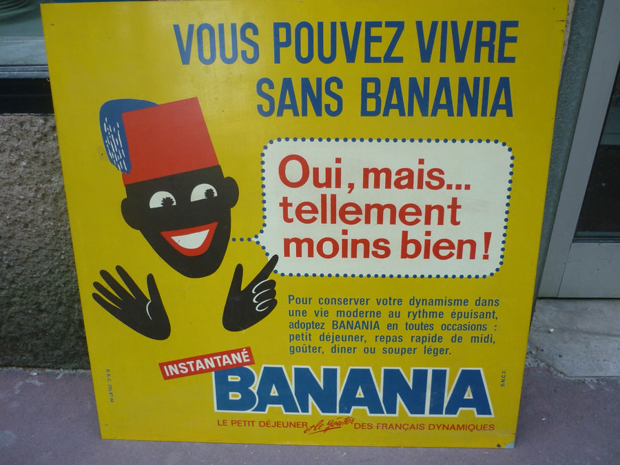 Tôle Publicitaire BANANIA – Édition Spéciale SNCF
